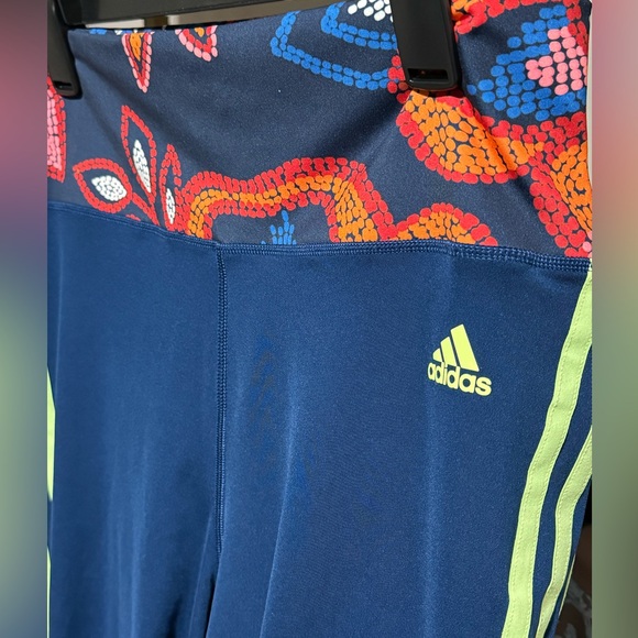 Adidas FARM Rio XL Training Essentials 7/8 Leggings Blue & Green - Picture 4 of 5